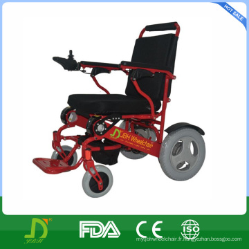 Chaise roulante électrique en alliage d&#39;aluminium à moteur sans balai
